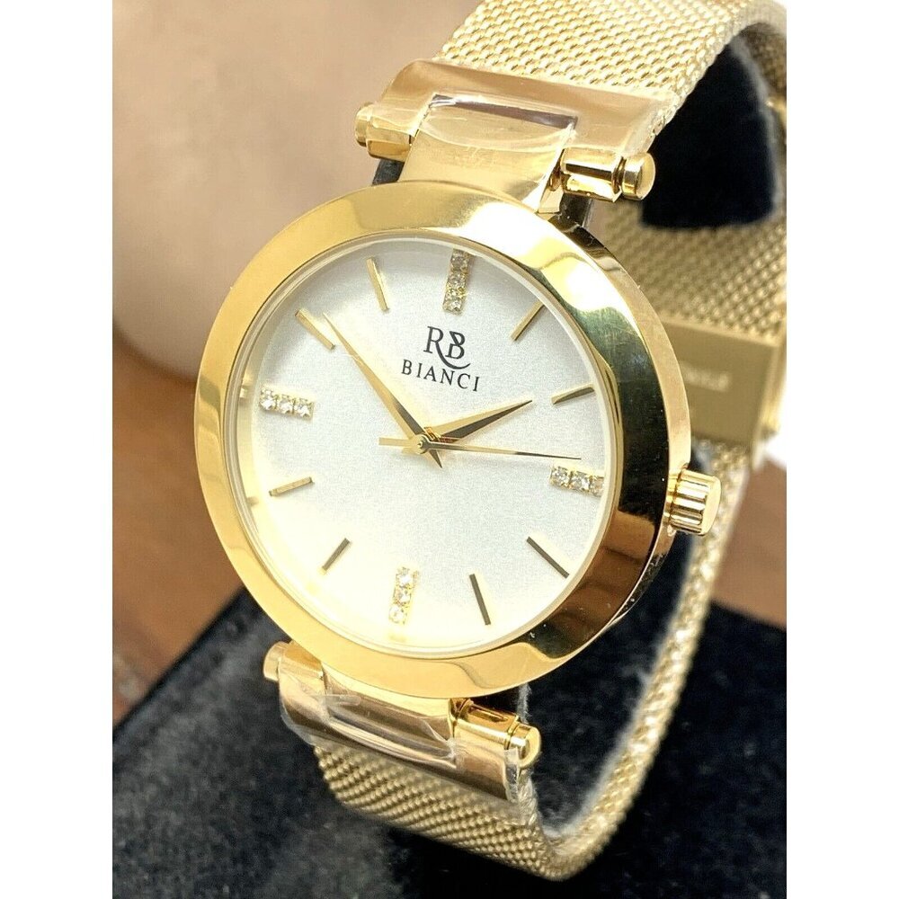 Roberto Bianci Women's Watch RB0407 Quartz Silver Dial Gold Stainless Steel 34mm